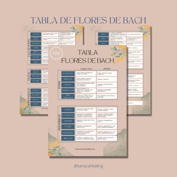 TABLA FLORES DE BACH