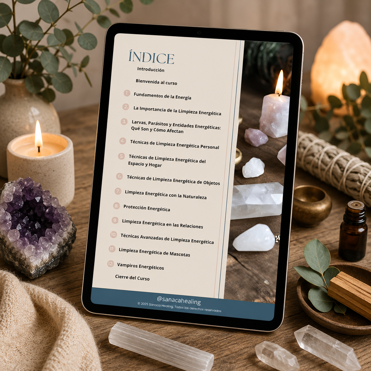 Indice - ebook limpieza energética y protección